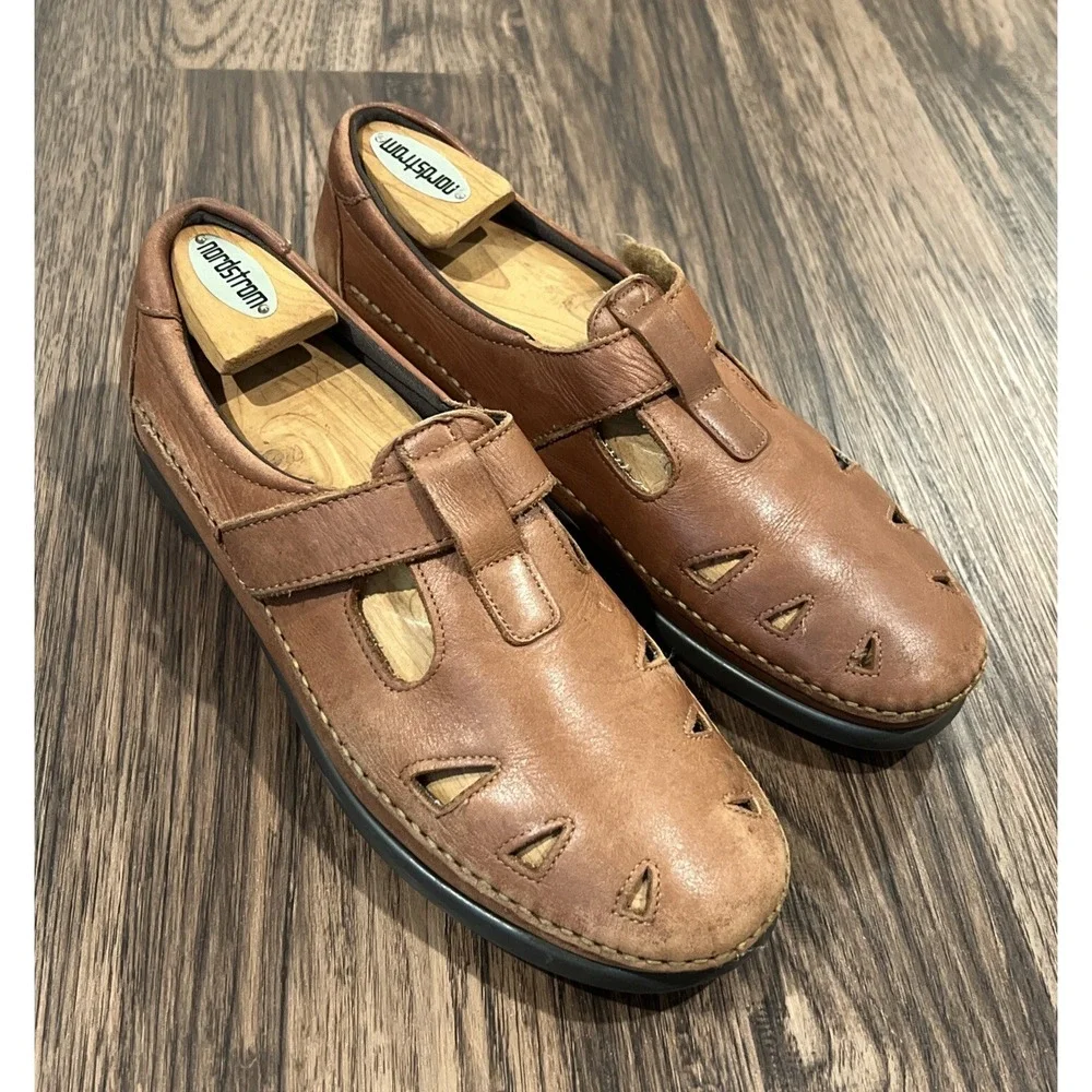 SAS Roamer Chestnut Brown Leather Mary Jane Comfort Shoes Size 11N Runs Smaller